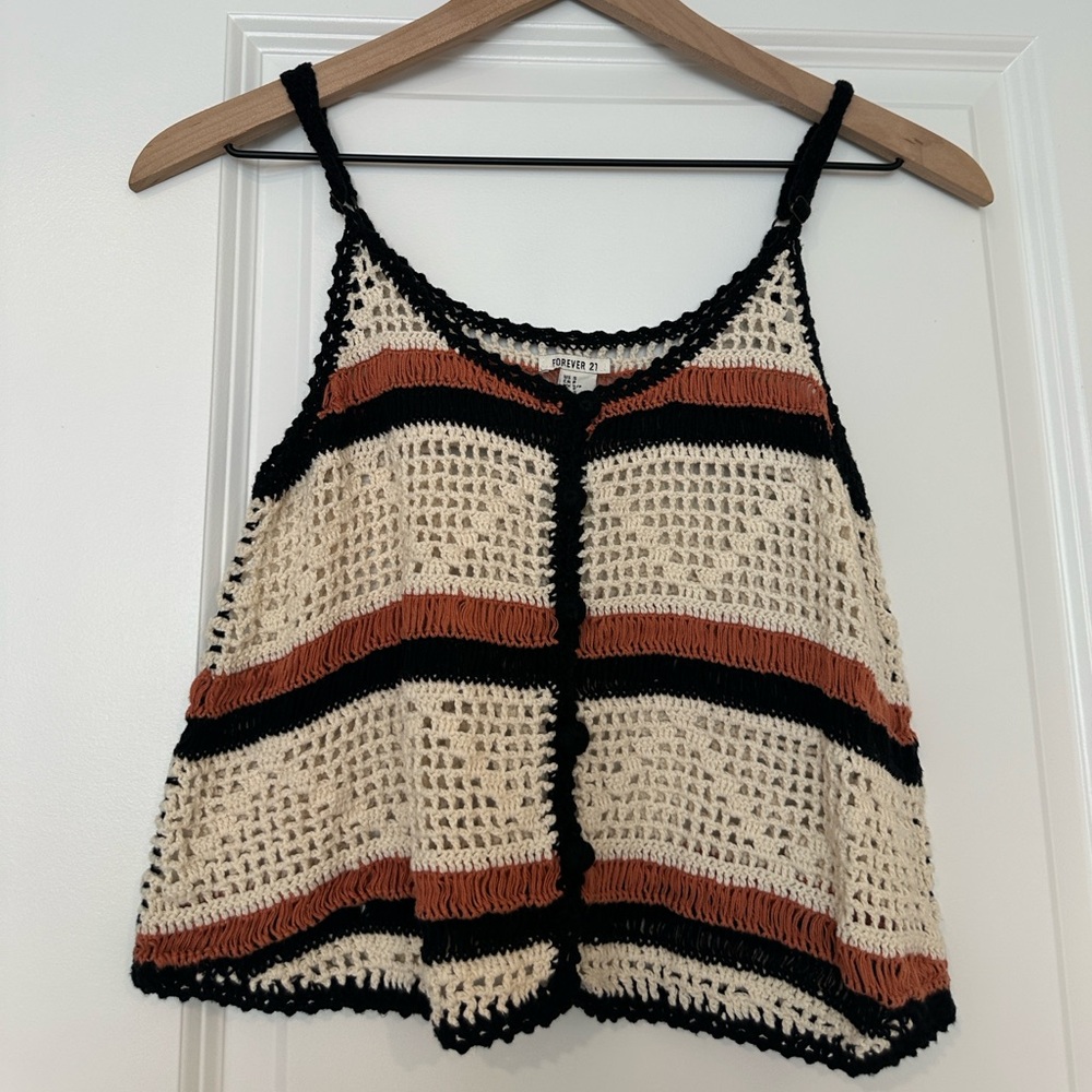 Forever21 Crochet Tank Size Small